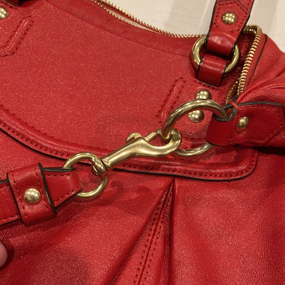 Coach | Red Leather Crossbody / Shoulder Bag - Picture 14 of 14
